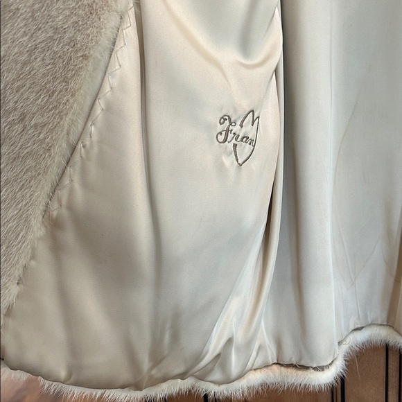 Luxurious mink Cream Jacket with pockets Size 6 - Picture 4 of 12